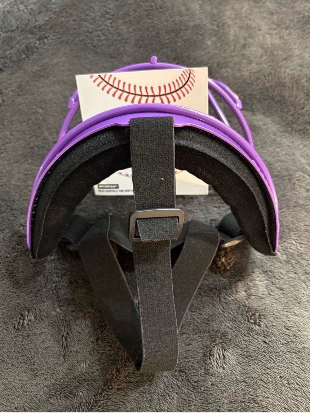 Purple Softball Face Mask - Picture 3 of 3